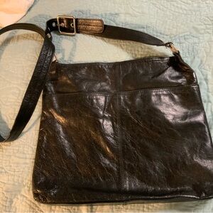 Elegant Black Leather Crossbody Bag